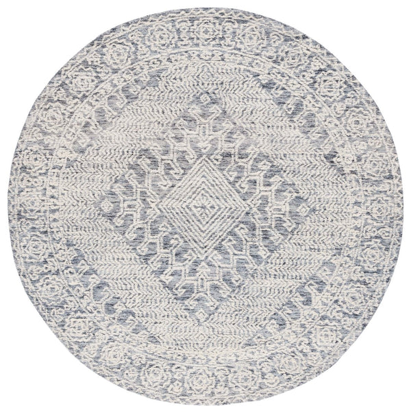 Safavieh Textural 302 Hand Tufted Contemporary Rug Sage / Ivory 6' x 6' Round