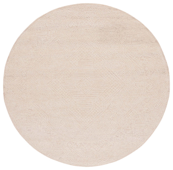 Safavieh Textural 303 Hand Tufted Contemporary Rug Beige / Blush 6' x 6' Round