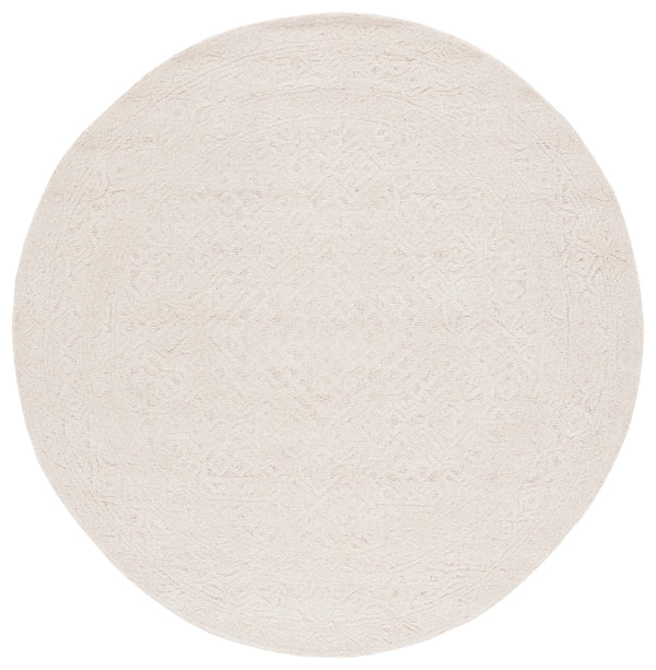 Safavieh Textural 304 Hand Tufted Contemporary Rug Ivory 6' x 6' Round