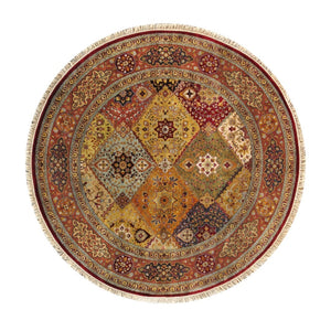 Pasargad Home Baku Collection Hand-knotted Lamb's Wool Area Rug For Timeless Elegance & Style   Psk-2 Multi 6x6
