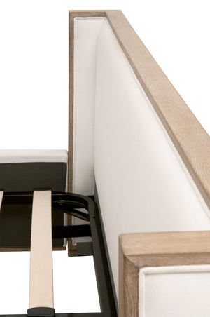 Essentials for Living Tailor Shelter Standard King Bed LiveSmart Peyton-Pearl, Natural Gray Oak