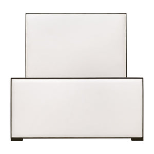 Essentials For Living Tailor Upholstered Bed With Matte Brown Oak Trimming - Stylish, Durable Design For Modern Bedrooms Matte Brown Oak Solid Oak Wood,Plywood,Metal 7131-2.Lpprl/Mbo