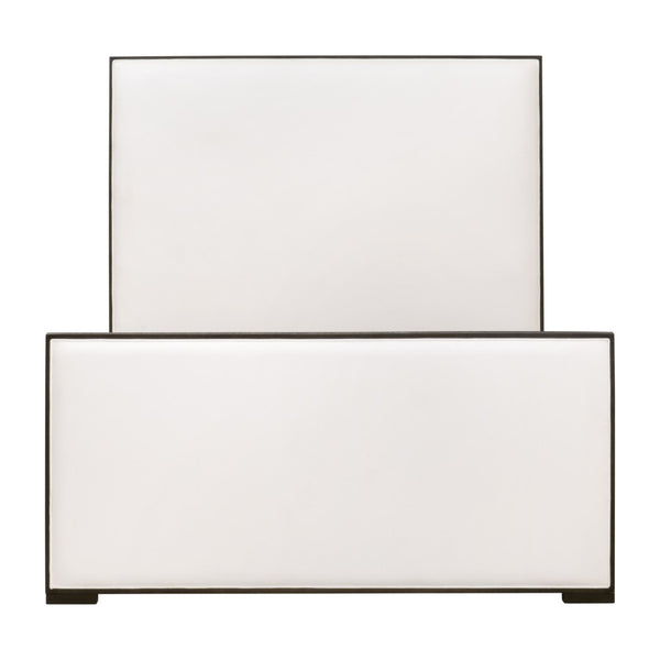 Essentials For Living Tailor Upholstered Bed With Matte Brown Oak Trimming - Stylish, Durable Design For Modern Bedrooms Matte Brown Oak Solid Oak Wood,Plywood,Metal 7131-2.Lpprl/Mbo