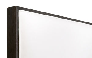 Essentials For Living Tailor Upholstered Bed With Matte Brown Oak Trimming - Stylish, Durable Design For Modern Bedrooms Matte Brown Oak Solid Oak Wood,Plywood,Metal 7131-2.Lpprl/Mbo