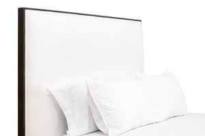 Essentials For Living Tailor Upholstered Bed With Matte Brown Oak Trimming - Stylish, Durable Design For Modern Bedrooms Matte Brown Oak Solid Oak Wood,Plywood,Metal 7131-2.Lpprl/Mbo