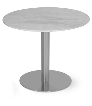 Soho Concept Tango Marble Dining Table - Luxurious White Carrara Top, Stylish Stainless Steel Base, Elegant Design   Soho-concept-dining-chair-13933