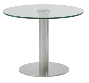 Soho Concept Tango Glass Lounge Table – Clear Tempered Glass Top, Brushed Matte Stainless Steel Base, 25.5" High   Soho-concept-dining-chair-13973
