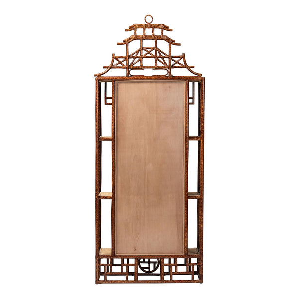 Bali & Pari Tamiko Handcrafted Rattan Pagoda Etagere Three Tier Open Display Shelf