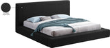 Terra Black Boucle Fabric King Bed TerraBlack-K Meridian Furniture