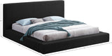 Terra Black Boucle Fabric King Bed TerraBlack-K Meridian Furniture