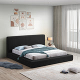 Terra Black Boucle Fabric King Bed TerraBlack-K Meridian Furniture