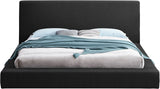 Terra Black Boucle Fabric King Bed TerraBlack-K Meridian Furniture