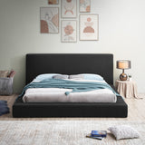 Terra Black Boucle Fabric King Bed TerraBlack-K Meridian Furniture