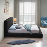 Terra Black Boucle Fabric King Bed TerraBlack-K Meridian Furniture