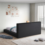 Terra Black Boucle Fabric King Bed TerraBlack-K Meridian Furniture