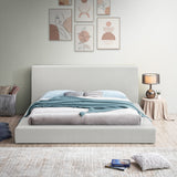 Terra Cream Boucle Fabric Full Bed TerraCream-F Meridian Furniture