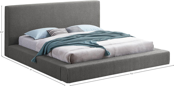 Terra Grey Boucle Fabric Full Bed TerraGrey-F Meridian Furniture