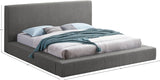 Terra Grey Boucle Fabric King Bed TerraGrey-K Meridian Furniture