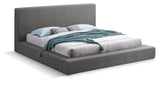 Terra Grey Boucle Fabric King Bed TerraGrey-K Meridian Furniture