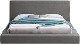 Terra Grey Boucle Fabric King Bed TerraGrey-K Meridian Furniture