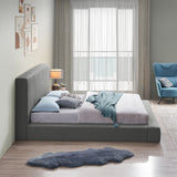 Terra Grey Boucle Fabric Queen Bed TerraGrey-Q Meridian Furniture