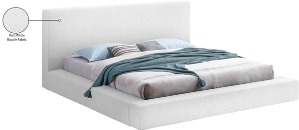 Terra White Boucle Fabric Full Bed TerraWhite-F Meridian Furniture