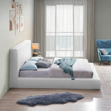 Terra White Boucle Fabric Full Bed TerraWhite-F Meridian Furniture