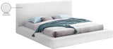 Terra White Boucle Fabric King Bed TerraWhite-K Meridian Furniture