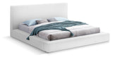 Terra White Boucle Fabric King Bed TerraWhite-K Meridian Furniture