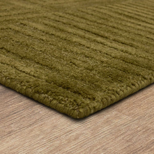 Karastan Rugs Bobby Berk by Karastan (Series 2) Terra Firma Machine Made Rayon/Viscose Traditional Area Rug Moss 9' x 12'