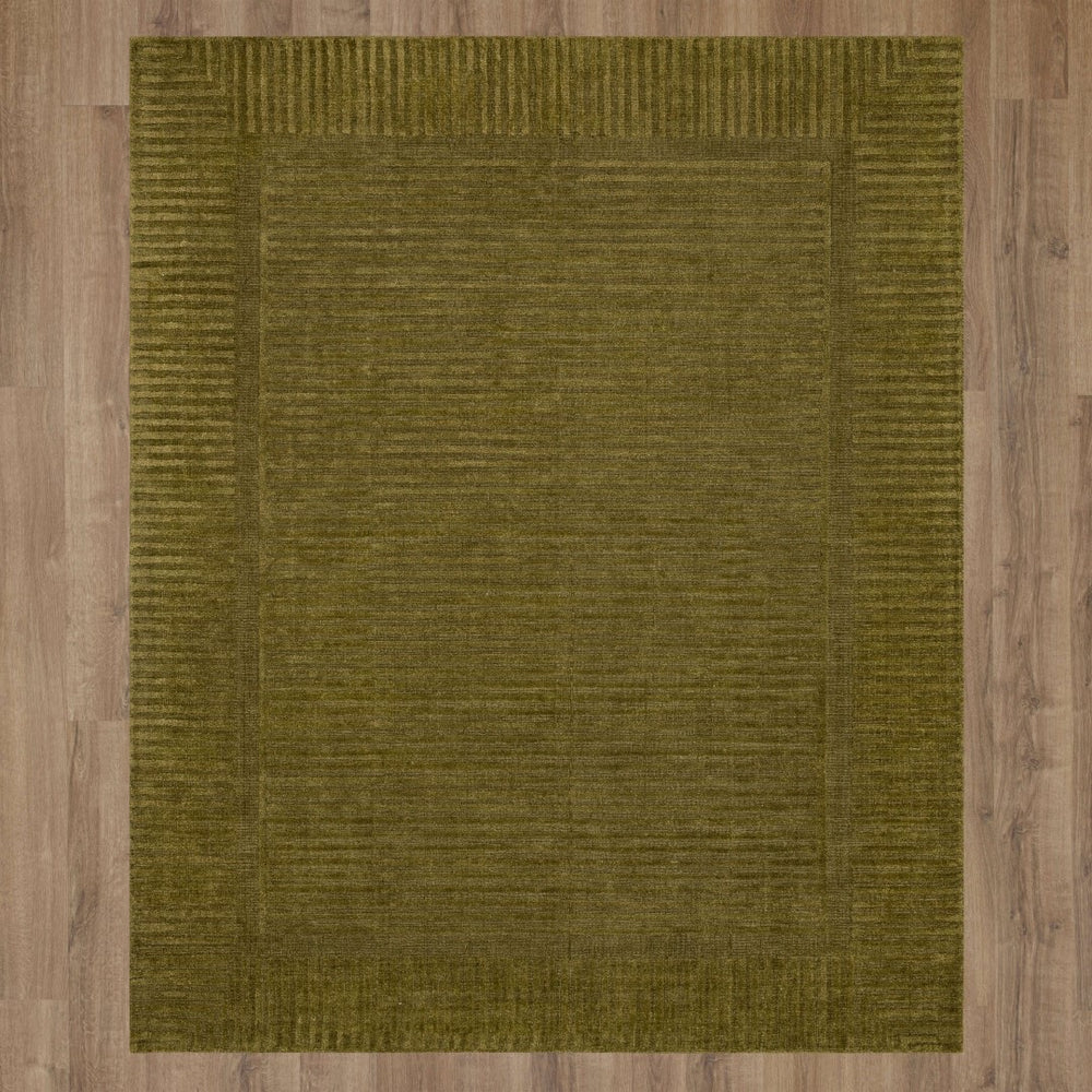 Karastan Rugs Bobby Berk by Karastan (Series 2) Terra Firma Machine Made Rayon/Viscose Traditional Area Rug Moss 9' x 12'