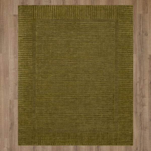 Karastan Rugs Bobby Berk by Karastan (Series 2) Terra Firma Machine Made Rayon/Viscose Traditional Area Rug Moss 9' x 12'