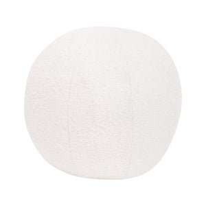Essentials For Living The 12" Essential Sphere Pillow - Stylish Accent With Plush Down Filling For Cozy, Modern Decor Livesmart Boucle Snow  7215-12.Bou-sno