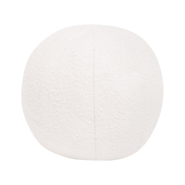 Essentials For Living The 12" Essential Sphere Pillow - Stylish Accent With Plush Down Filling For Cozy, Modern Decor Livesmart Boucle Snow  7215-12.Bou-sno