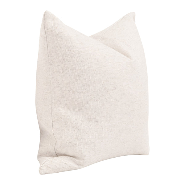 Essentials for Living The Basic 22" Essential Pillow, Set of 2 Performance Textured Cream Linen