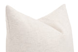 Essentials for Living The Basic 22" Essential Pillow, Set of 2 Performance Textured Cream Linen