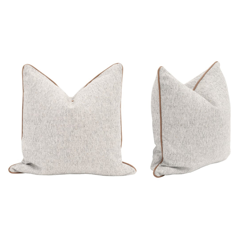 Essentials For Living The Not So Basic 22" Essential Pillow Set Of 2 - Luxurious Down-filled Comfort For Stylish Spaces   7202-22.Hnat/Wb