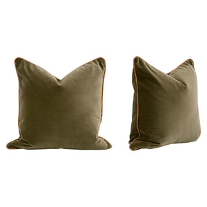 Essentials For Living The Not So Basic 22" Essential Pillow Set Of 2 - Luxurious Down-filled Comfort For Stylish Spaces   7202-22.Olv/Wb