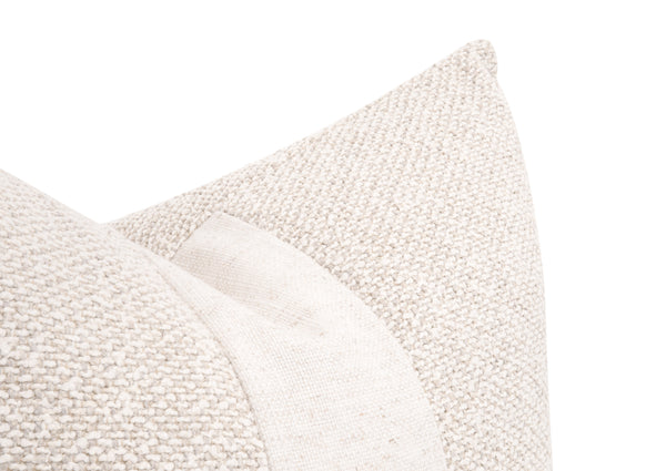 Essentials For Living The Split Decision 22" Essential Pillow Set Of 2 - Luxurious Down-filled Comfort For Modern Decor Livesmart Gellar,Linen,Performance Textured Cream Linen Stripe  7206-22.Lglin/Txcrm
