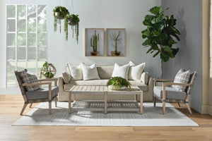 Essentials For Living Thea Outdoor 90" Taper Arm Sofa - Stylish Slipcover, Uv-resistant Fabric, & Plush Cushions For Comfort Desert Accoya Marine Grade Plywood,Solid Accoya Wood 6726-3.Atwn