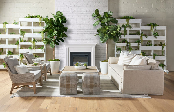 Essentials For Living Thea Outdoor 90" Taper Arm Sofa - Stylish Slipcover, Uv-resistant Fabric, & Plush Cushions For Comfort Desert Accoya Marine Grade Plywood,Solid Accoya Wood 6726-3.Atwn