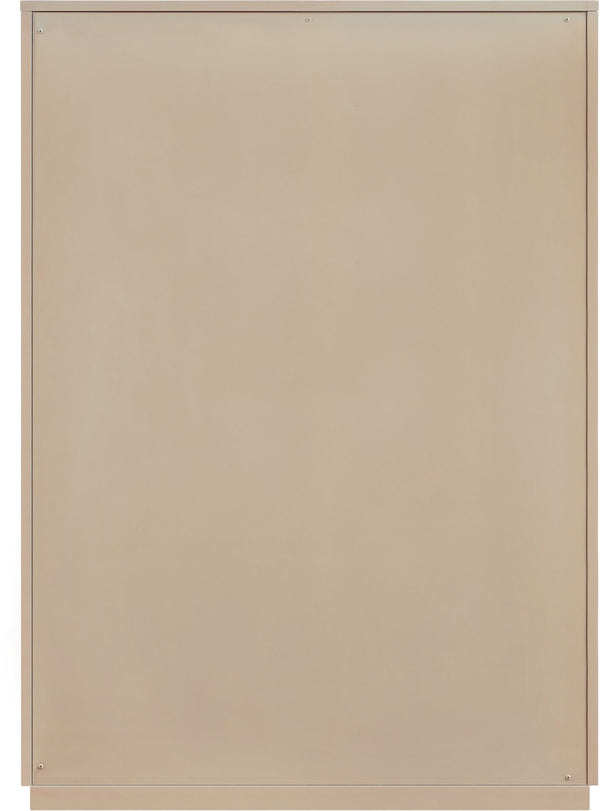 Meridian Furniture Tiberio Mid-century Tall Six Drawer Oak Veneer Chest with Soft Close Drawers for Bedroom Storage Natural TiberioNatural-CH