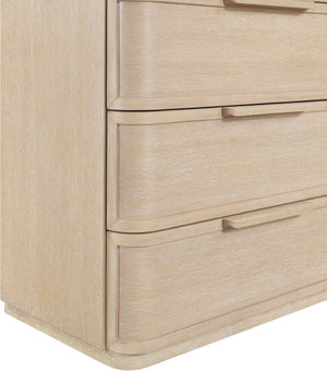 Meridian Furniture Tiberio Mid-century Oak Veneer Dresser with Soft Close Drawers for Modern Bedroom Storage Natural TiberioNatural-D