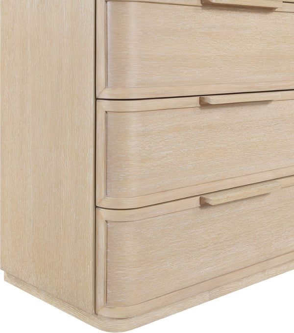 Meridian Furniture Tiberio Mid-century Oak Veneer Dresser with Soft Close Drawers for Modern Bedroom Storage Natural TiberioNatural-D