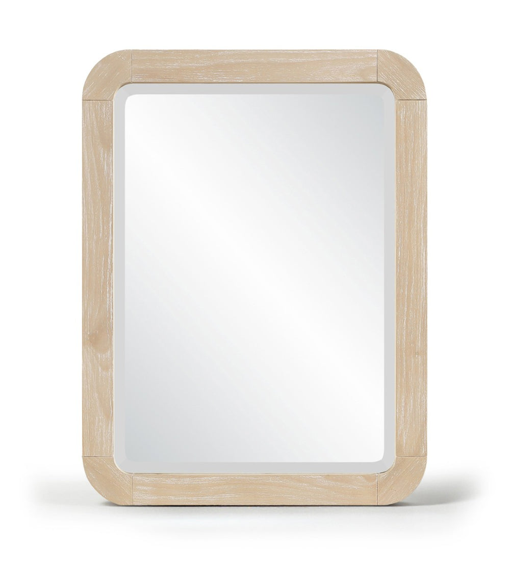 Meridian Furniture Tiberio Oak Wood Wall Mirror Mid-century Modern Accent for Bedroom and Entryway Decor Natural TiberioNatural-M