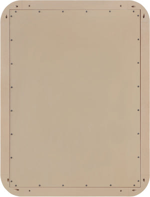 Meridian Furniture Tiberio Oak Wood Wall Mirror Mid-century Modern Accent for Bedroom and Entryway Decor Natural TiberioNatural-M