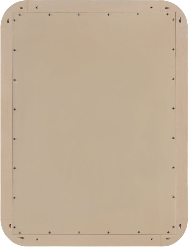 Meridian Furniture Tiberio Oak Wood Wall Mirror Mid-century Modern Accent for Bedroom and Entryway Decor Natural TiberioNatural-M