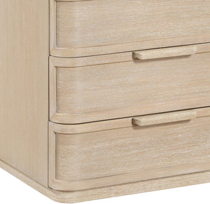 Meridian Furniture Tiberio Mid-century Oak Veneer Nightstand with Soft Close Drawer for Modern Bedroom Storage Natural TiberioNatural-NS