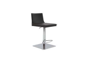 Soho Concept Tiffany Piston Stool - Stylish Barstools With Kent Bonded Leather, Chrome Base, Limited Stock Offer! Brown  Soho-concept-dining-chair-09837