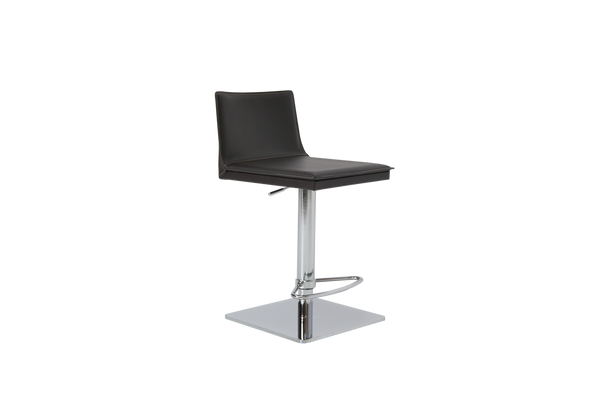 Soho Concept Tiffany Piston Stool - Stylish Barstools With Kent Bonded Leather, Chrome Base, Limited Stock Offer! Brown  Soho-concept-dining-chair-09837